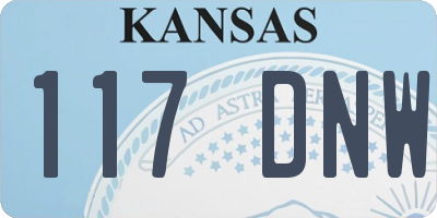 KS license plate 117DNW