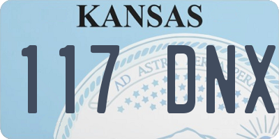 KS license plate 117DNX