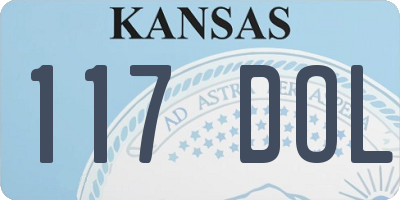 KS license plate 117DOL