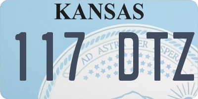 KS license plate 117DTZ