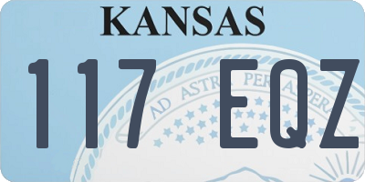 KS license plate 117EQZ