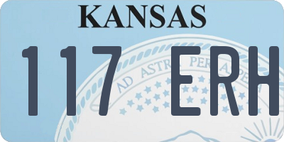 KS license plate 117ERH