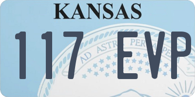 KS license plate 117EVP