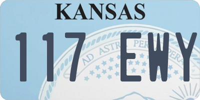 KS license plate 117EWY