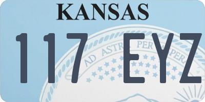 KS license plate 117EYZ