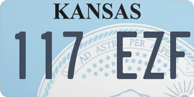KS license plate 117EZF