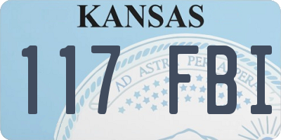 KS license plate 117FBI