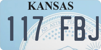 KS license plate 117FBJ