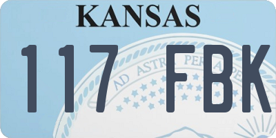 KS license plate 117FBK
