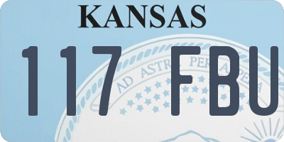 KS license plate 117FBU