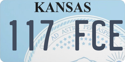 KS license plate 117FCE