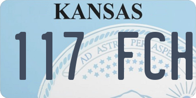 KS license plate 117FCH