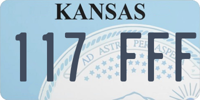 KS license plate 117FFF