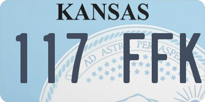 KS license plate 117FFK