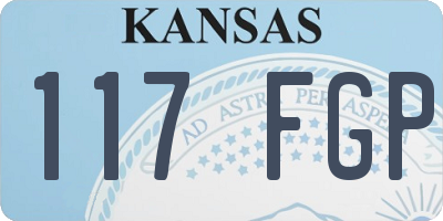 KS license plate 117FGP