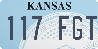 KS license plate 117FGT