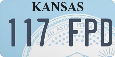 KS license plate 117FPD