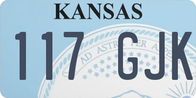 KS license plate 117GJK