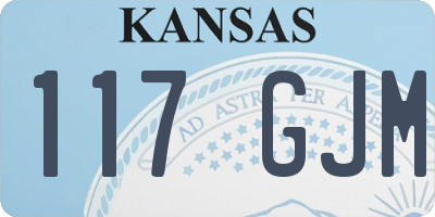 KS license plate 117GJM