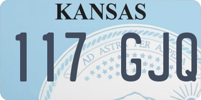 KS license plate 117GJQ