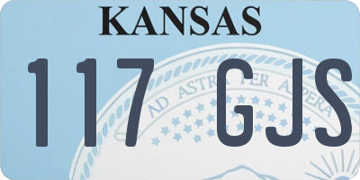 KS license plate 117GJS
