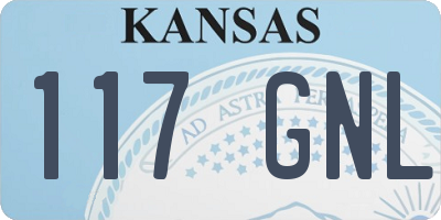 KS license plate 117GNL