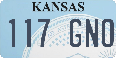 KS license plate 117GNO