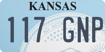 KS license plate 117GNP