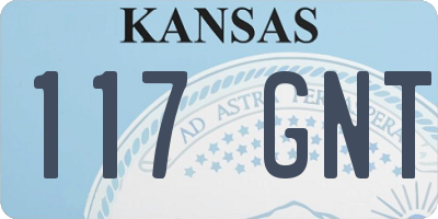 KS license plate 117GNT