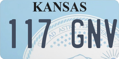 KS license plate 117GNV