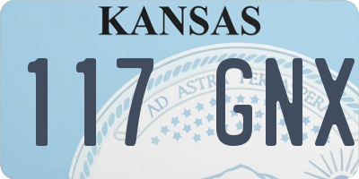 KS license plate 117GNX