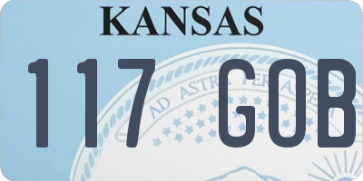 KS license plate 117GOB