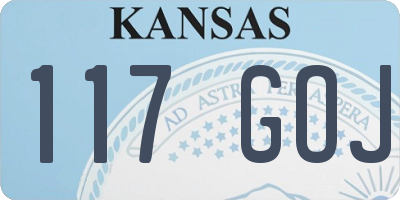 KS license plate 117GOJ