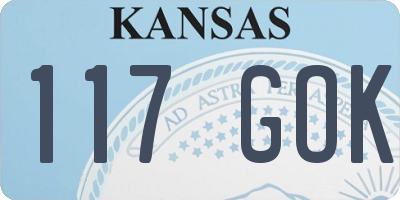 KS license plate 117GOK