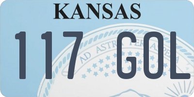 KS license plate 117GOL