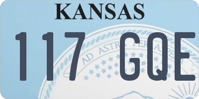 KS license plate 117GQE