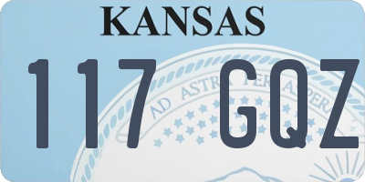 KS license plate 117GQZ