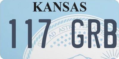 KS license plate 117GRB