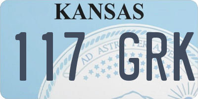 KS license plate 117GRK