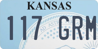 KS license plate 117GRM