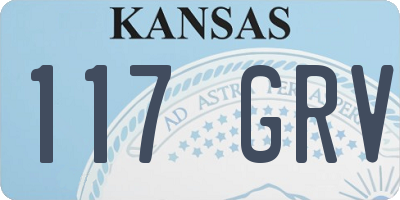 KS license plate 117GRV