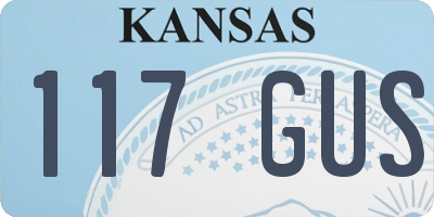 KS license plate 117GUS