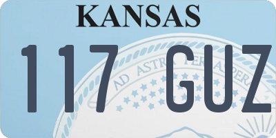 KS license plate 117GUZ