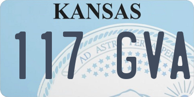 KS license plate 117GVA