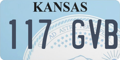 KS license plate 117GVB