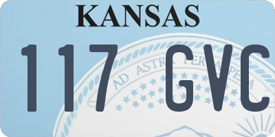 KS license plate 117GVC