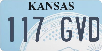KS license plate 117GVD