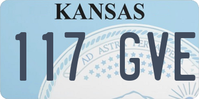 KS license plate 117GVE