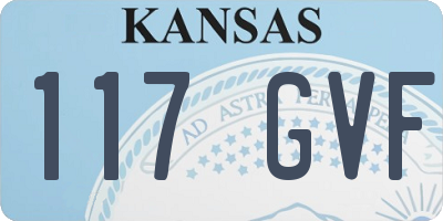 KS license plate 117GVF