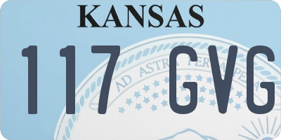 KS license plate 117GVG